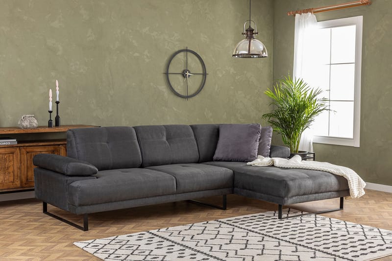 Kitimat Chaiselongsofa 3-personers - Antracit - Møbler - Sofaer - Hjørnesofa - Hjørnesofa med chaiselong