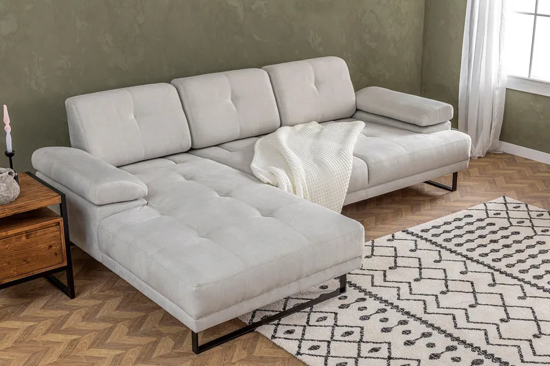 Kitimat Chaiselongsofa 3-personers - Beige - Møbler - Sofaer - Sofa med chaiselong - 3 personers sofa med chaiselong