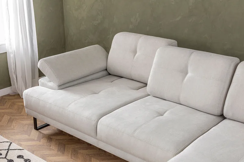 Kitimat Chaiselongsofa 3-personers - Beige - Møbler - Sofaer - Sofa med chaiselong - 3 personers sofa med chaiselong