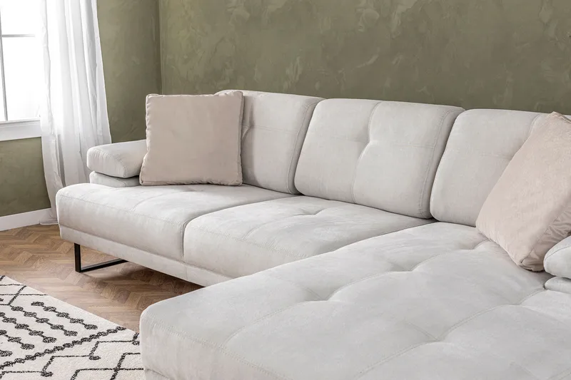 Kitimat Chaiselongsofa 3-personers - Beige - Møbler - Sofaer - Sofa med chaiselong - 3 personers sofa med chaiselong