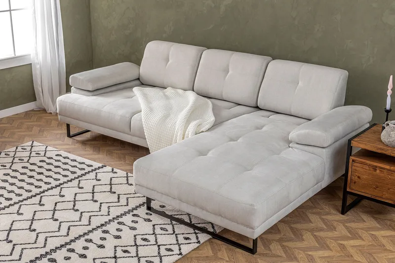 Kitimat Chaiselongsofa 3-personers - Beige - Møbler - Sofaer - Sofa med chaiselong - 3 personers sofa med chaiselong