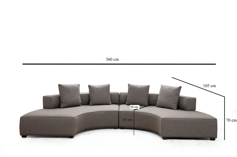 Lasalle Sofa 4-personers - Grå - Møbler - Sofaer - Hjørnesofa