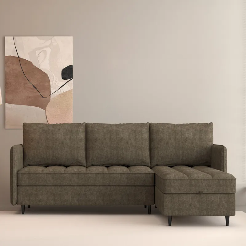 Lindhus Hjørnesofa 3-personers, Brun