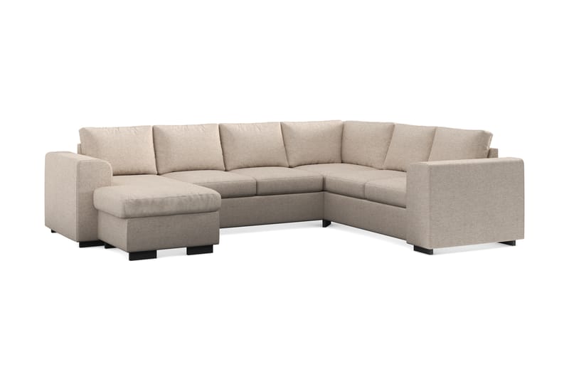 Link 5-personers Vendbar U-formet Hjørnesofa med Divan i Stof - Beige - Møbler - Sofaer - Hjørnesofa - Hjørnesofa med chaiselong