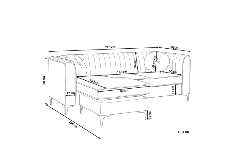Linneberga Hjørnesofa Højre - Grøn - Møbler - Sofaer - Hjørnesofa