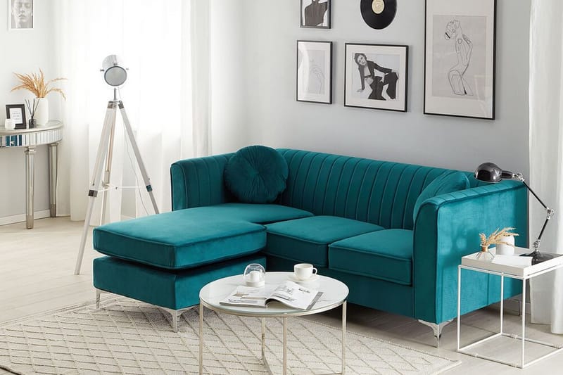 Linneberga Hjørnesofa Højre - Grøn - Møbler - Sofaer - Hjørnesofa