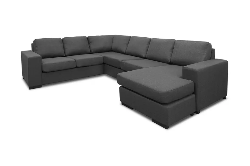Logan Hjørnesofa med Chaiselong, Grå