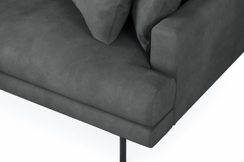 Menard 6-personers Venstrevendt L-formet Hjørnesofa i Manchester - Grå - Møbler - Sofaer - Hjørnesofa