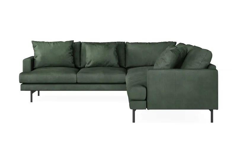 Menard 6-personers Venstrevendt L-formet Hjørnesofa i Manchester - Grøn - Møbler - Sofaer - Hjørnesofa