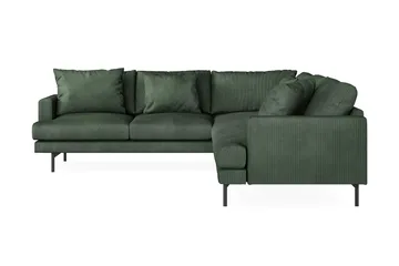 Menard 6-personers Venstrevendt L-formet Hjørnesofa i Manchester - Grøn - Møbler - Sofaer - Hjørnesofa