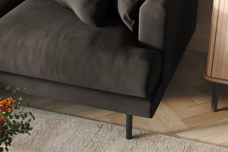 Menard 6-personers Venstrevendt L-formet Hjørnesofa i Manchester - Mørkegrå - Møbler - Sofaer - Hjørnesofa