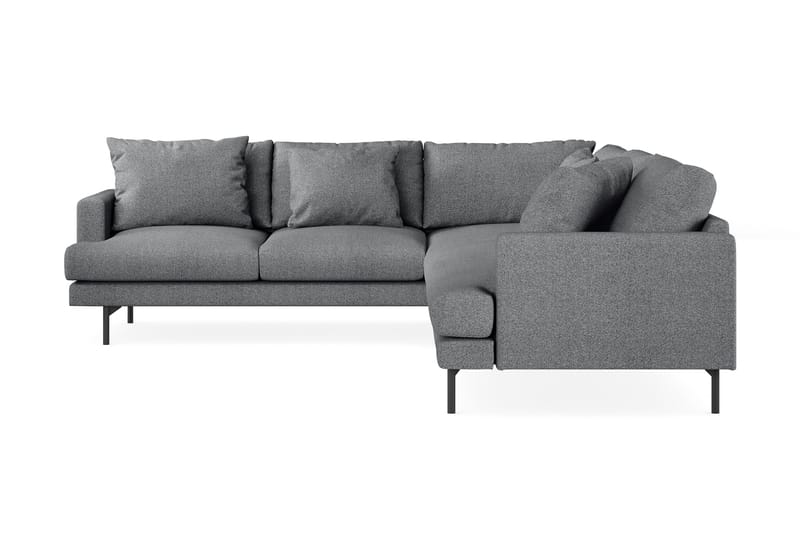 Menard 6-personers Venstrevendt L-formet Hjørnesofa i Stof - Mørkegrå - Møbler - Sofaer - Hjørnesofa