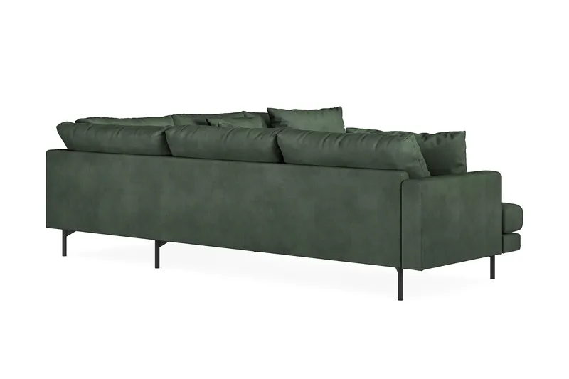 Menard 6-personers Højrevendt L-formet Hjørnesofa i Manchester - Grøn - Møbler - Sofaer - Hjørnesofa