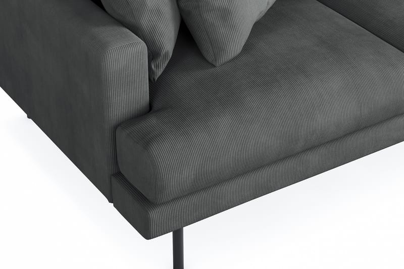 Menard 6-personers Højrevendt L-formet Hjørnesofa i Manchester - Grå - Møbler - Sofaer - Hjørnesofa