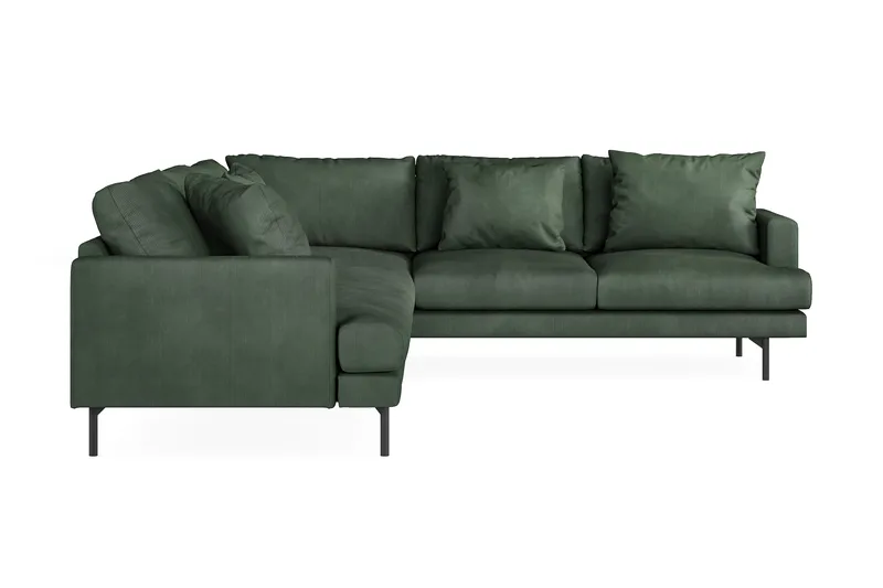 Menard 6-personers Højrevendt L-formet Hjørnesofa i Manchester - Grøn - Møbler - Sofaer - Hjørnesofa