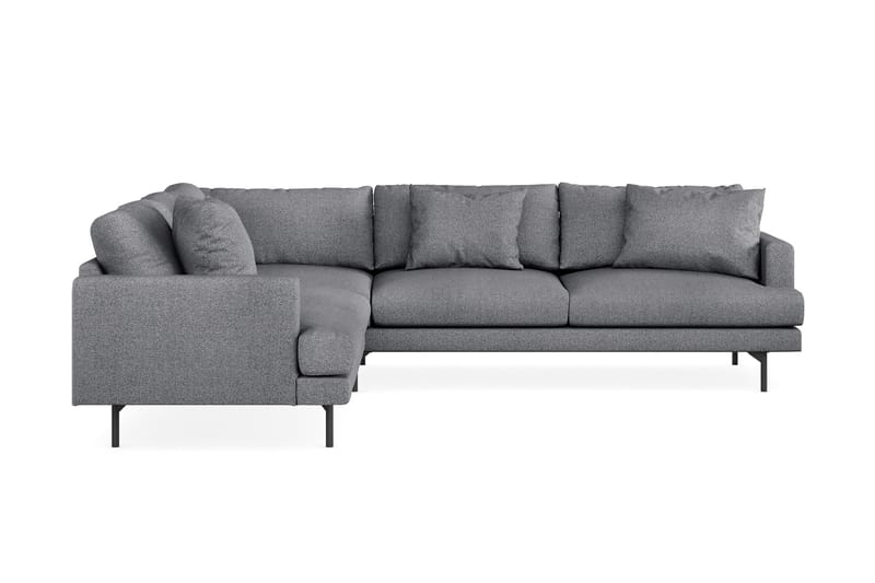 Menard 6-personers Venstrevendt L-formet Hjørnesofa i Stof - Mørkegrå - Møbler - Sofaer - Hjørnesofa