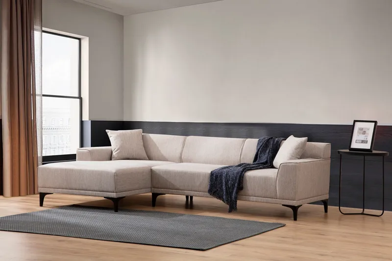 Mississauga Chaiselongsofa 3-personers - Hvid - Møbler - Sofaer - Hjørnesofa - Hjørnesofa med chaiselong