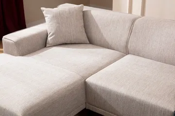 Mississauga Chaiselongsofa 3-personers - Hvid - Møbler - Sofaer - Sofa med chaiselong - 3 personers sofa med chaiselong