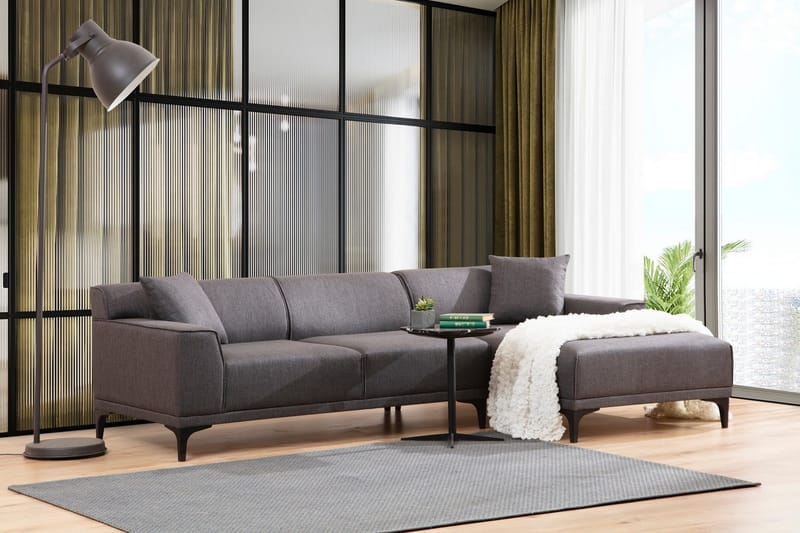 Mississauga Chaiselongsofa 3-personers - Antracit - Møbler - Sofaer - Hjørnesofa - Hjørnesofa med chaiselong