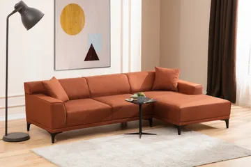 Mississauga Chaiselongsofa 3-personers - Orange - Møbler - Sofaer - Sofa med chaiselong - 3 personers sofa med chaiselong