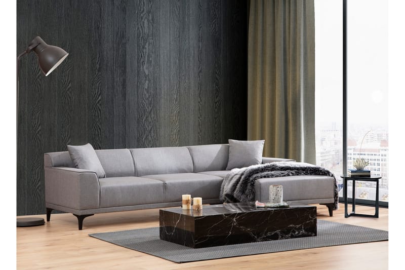 Mississauga Chaiselongsofa 3-personers - Grå - Møbler - Sofaer - Hjørnesofa - Hjørnesofa med chaiselong