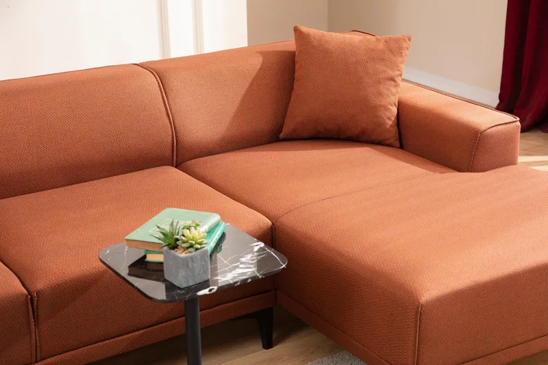 Mississauga Chaiselongsofa 3-personers - Orange - Møbler - Sofaer - Hjørnesofa - Hjørnesofa med chaiselong