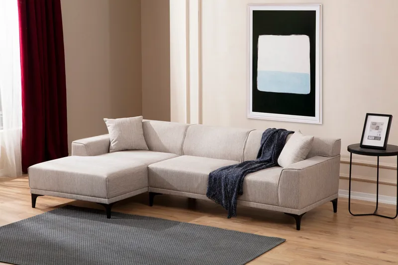 Mississauga Chaiselongsofa 3-personers - Hvid - Møbler - Sofaer - Hjørnesofa - Hjørnesofa med chaiselong