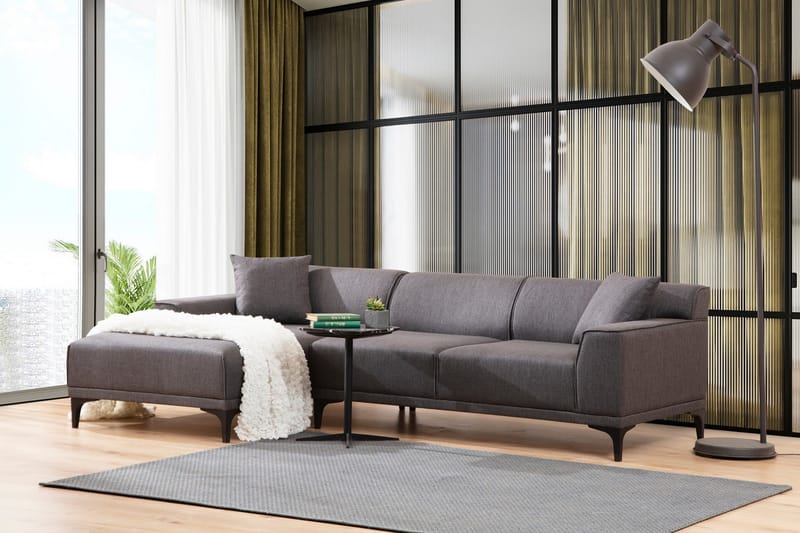 Mississauga Chaiselongsofa 3-personers - Antracit - Møbler - Sofaer - Hjørnesofa - Hjørnesofa med chaiselong