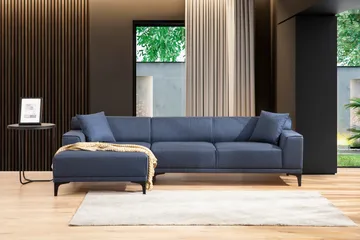 Mississauga Chaiselongsofa 3-personers - Blå - Møbler - Sofaer - Sofa med chaiselong - 3 personers sofa med chaiselong