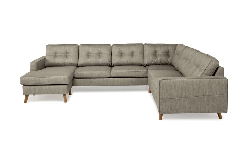 Monroe Hjørnesofa med Chaiselong Vendbar - Gråbrun - Hjørnesofa med chaiselong - Hjørnesofa