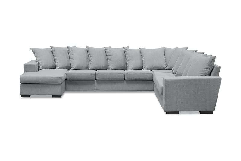 Nebraska Hjørnesofa med Chaiselong Vendbar Løse Puder - Lysegrå - Møbler - Sofaer - Hjørnesofa - Hjørnesofa med chaiselong