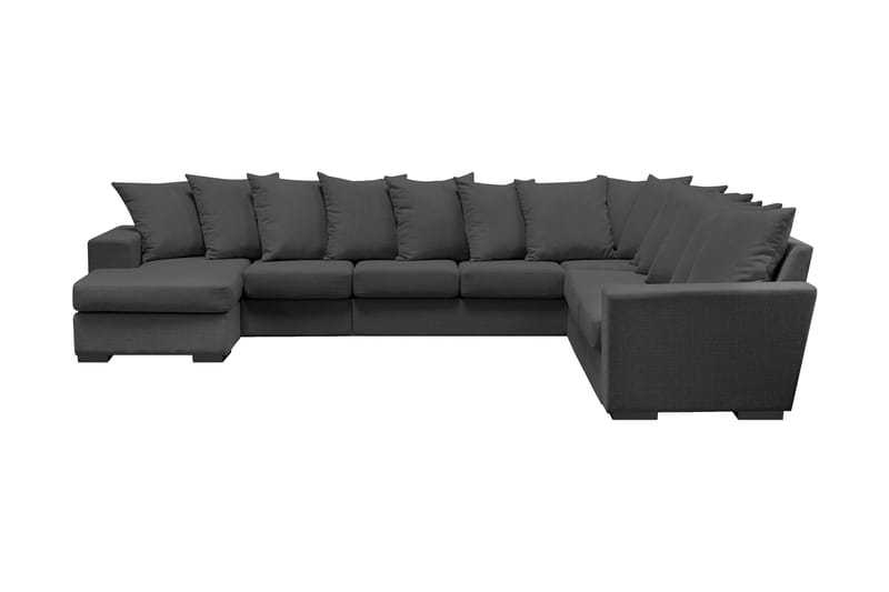 Nebraska Hjørnesofa med Chaiselong Vendbar Løse Puder, Mørkegrå