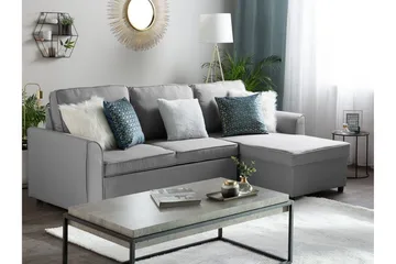 Nesna Hjørnesofa 228 cm - Grå - Møbler - Sofaer - Sovesofaer - Sovesofa chaiselong