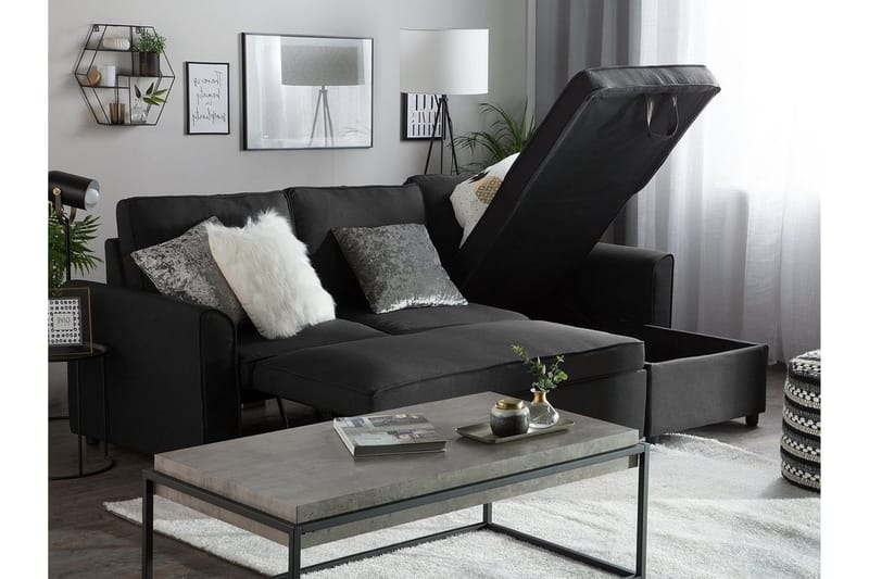 Nesna Hjørnesofa 228 cm - Sort - Møbler - Sofaer - Hjørnesofa