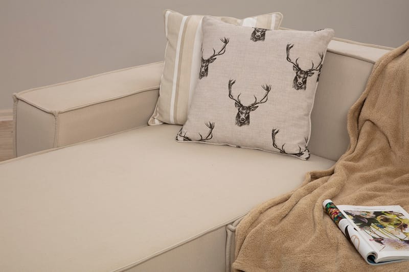 Nightcap Hjørnesofa med Chaiselong 5-personers - Beige - Møbler - Sofaer - Modulsofaer - Komplet modulsofa