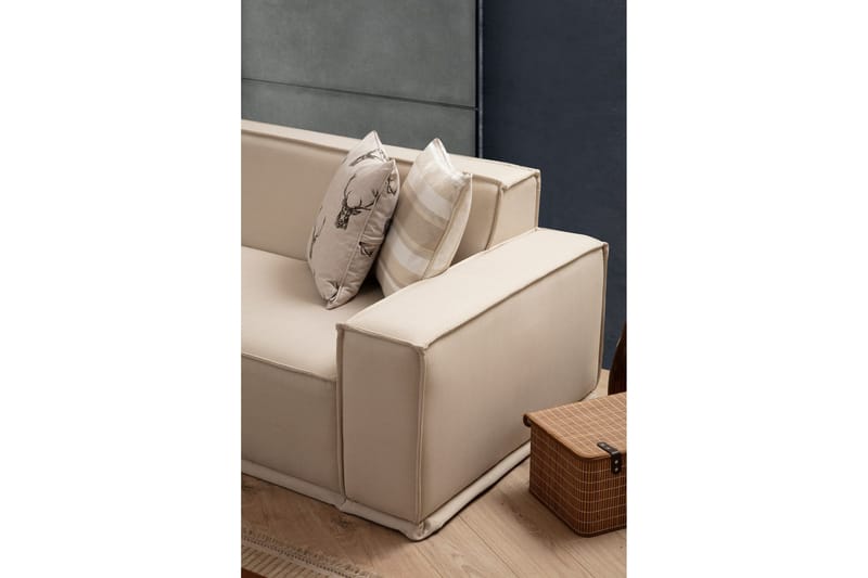Nightcap Hjørnesofa med Chaiselong 5-personers - Beige - Møbler - Sofaer - Modulsofaer - Komplet modulsofa