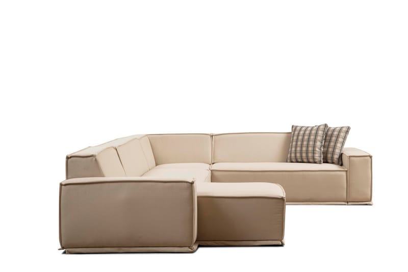 Nightcap Hjørnesofa med Chaiselong 5-personers - Beige - Møbler - Sofaer - Modulsofaer - Komplet modulsofa