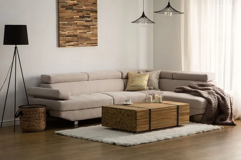 Norrea Hjørnesofa 261 cm - Beige - Møbler - Sofaer - Hjørnesofa