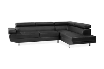 Norrea Hjørnesofa 261 cm - Sort - Møbler - Sofaer - Sofa med chaiselong
