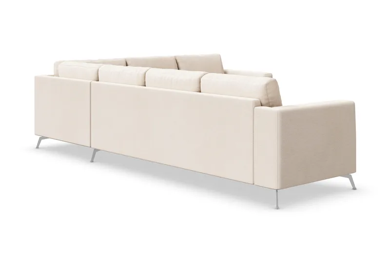 Ocean Lyx 5-personers Vendbar L-formet Hjørnesofa i Stof - Beige - Møbler - Sofaer - Hjørnesofa