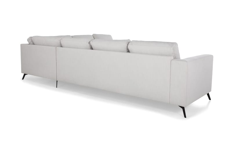 Ocean Lyx 5-personers Vendbar L-formet Hjørnesofa i Stof - Lysegrå - Møbler - Sofaer - Hjørnesofa