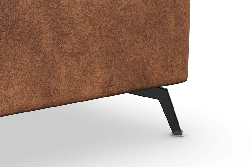 Ocean Lyx 5-personers Vendbar L-formet Hjørnesofa i Kunstlæder - Brun - Møbler - Sofaer - Hjørnesofa