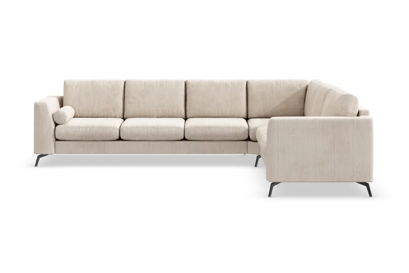 Ocean Lyx 5-personers Vendbar L-formet Hjørnesofa i Manchester - Beige - Møbler - Sofaer - Hjørnesofa
