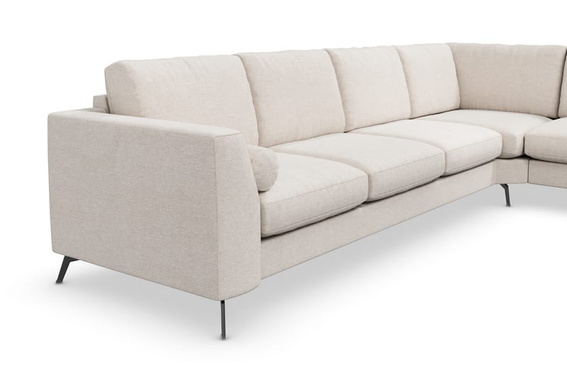 Ocean Lyx 5-personers Vendbar L-formet Hjørnesofa i Stof - Beige - Møbler - Sofaer - Hjørnesofa