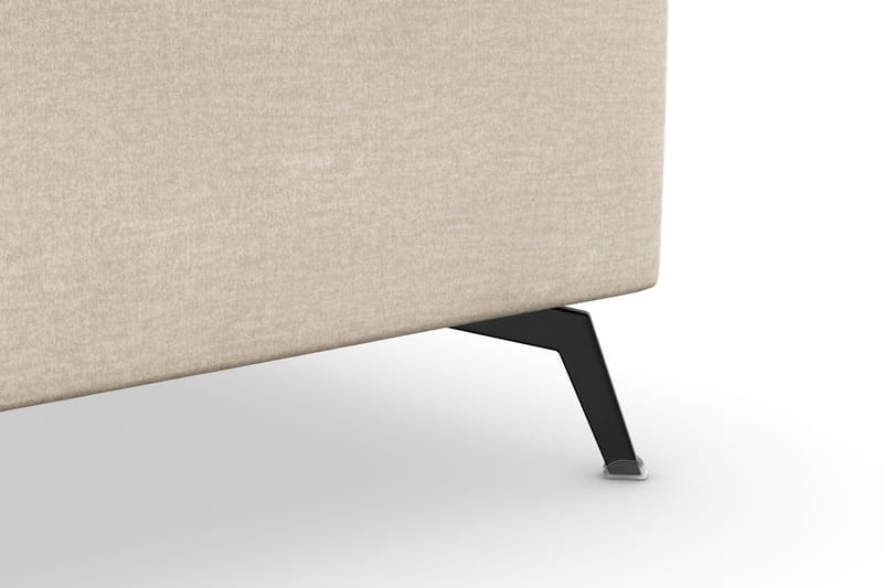 Ocean Lyx 5-personers Vendbar L-formet Hjørnesofa i Fløjl - Beige - Møbler - Sofaer - Hjørnesofa