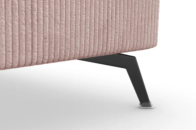 Ocean Lyx 5-personers Vendbar L-formet Hjørnesofa i Manchester - Rosa - Møbler - Sofaer - Hjørnesofa