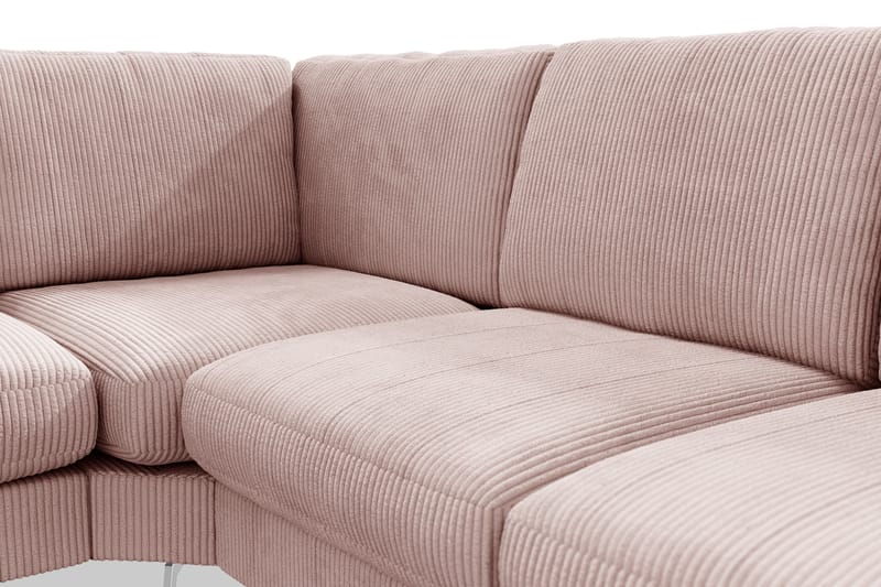 Ocean Lyx 5-personers Vendbar L-formet Hjørnesofa i Manchester - Rosa - Møbler - Sofaer - Hjørnesofa