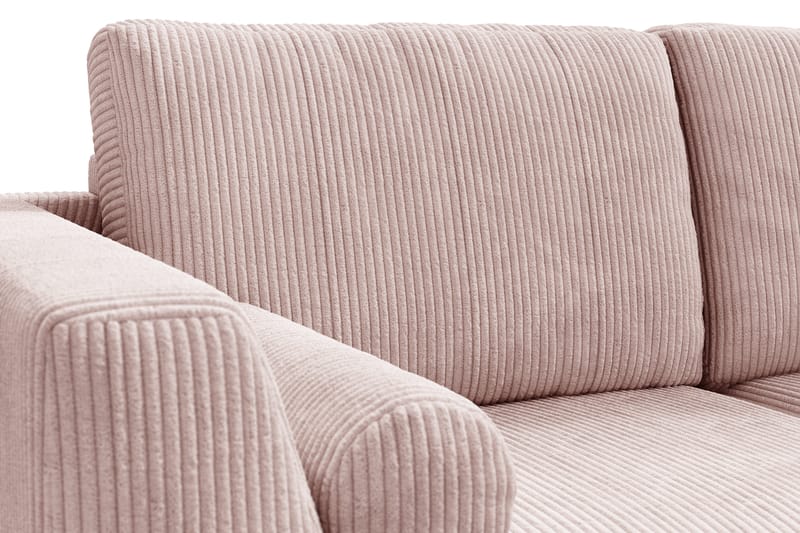 Ocean Lyx 5-personers Vendbar L-formet Hjørnesofa i Manchester - Rosa - Møbler - Sofaer - Hjørnesofa