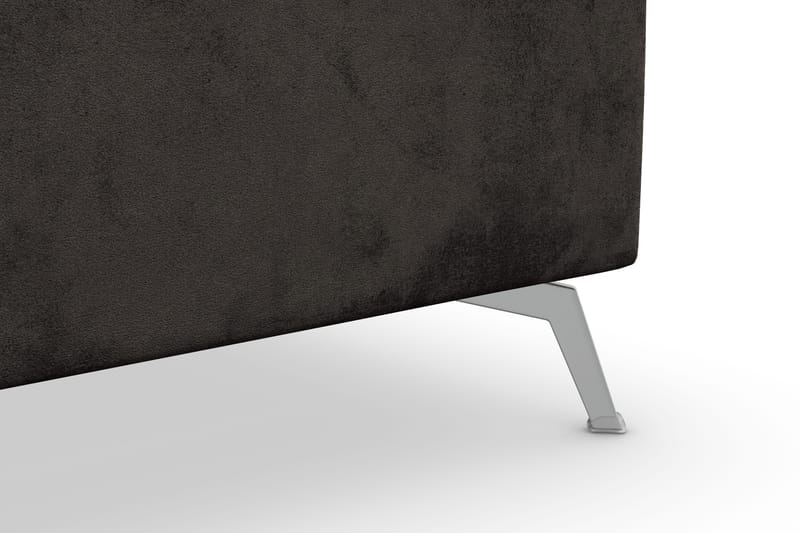 Ocean Lyx 5-personers Vendbar L-formet Hjørnesofa i Fløjl - Mørkegrå - Møbler - Sofaer - Hjørnesofa