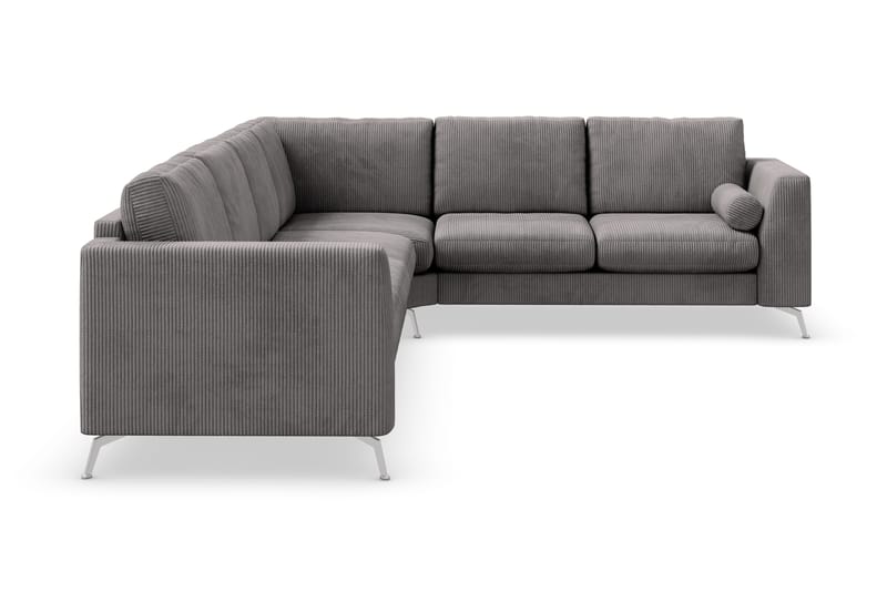 Ocean Lyx 5-personers Vendbar L-formet Hjørnesofa i Manchester - Mørkegrå - Møbler - Sofaer - Hjørnesofa